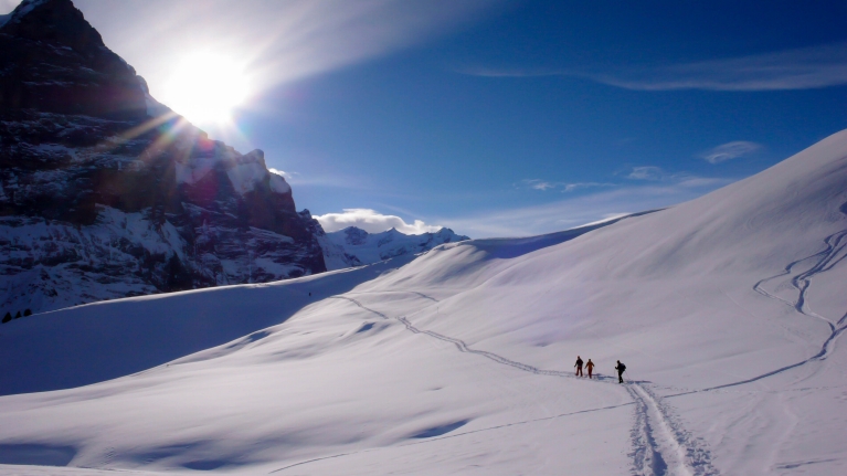 The Jungfrau region is home to more than 100 kilometres of winter hiking trails.