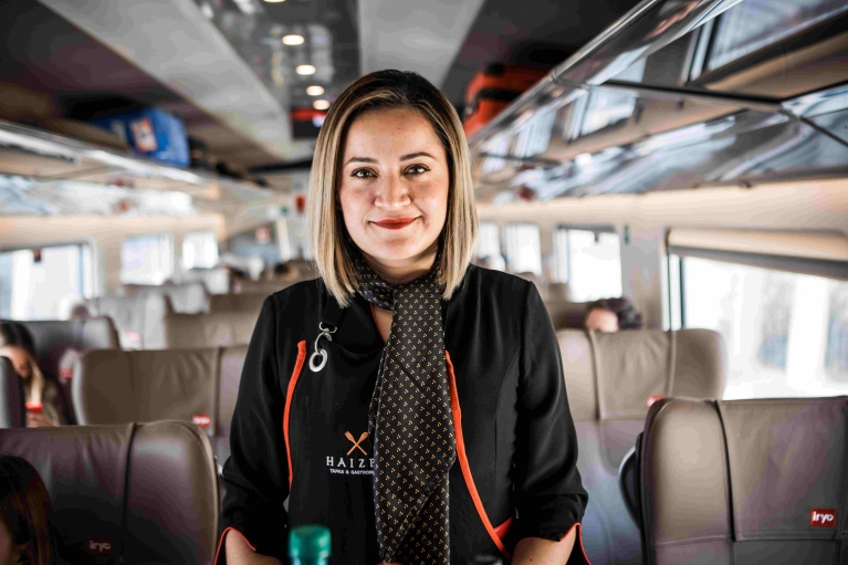 Un empleado de Iryo dentro del tren 