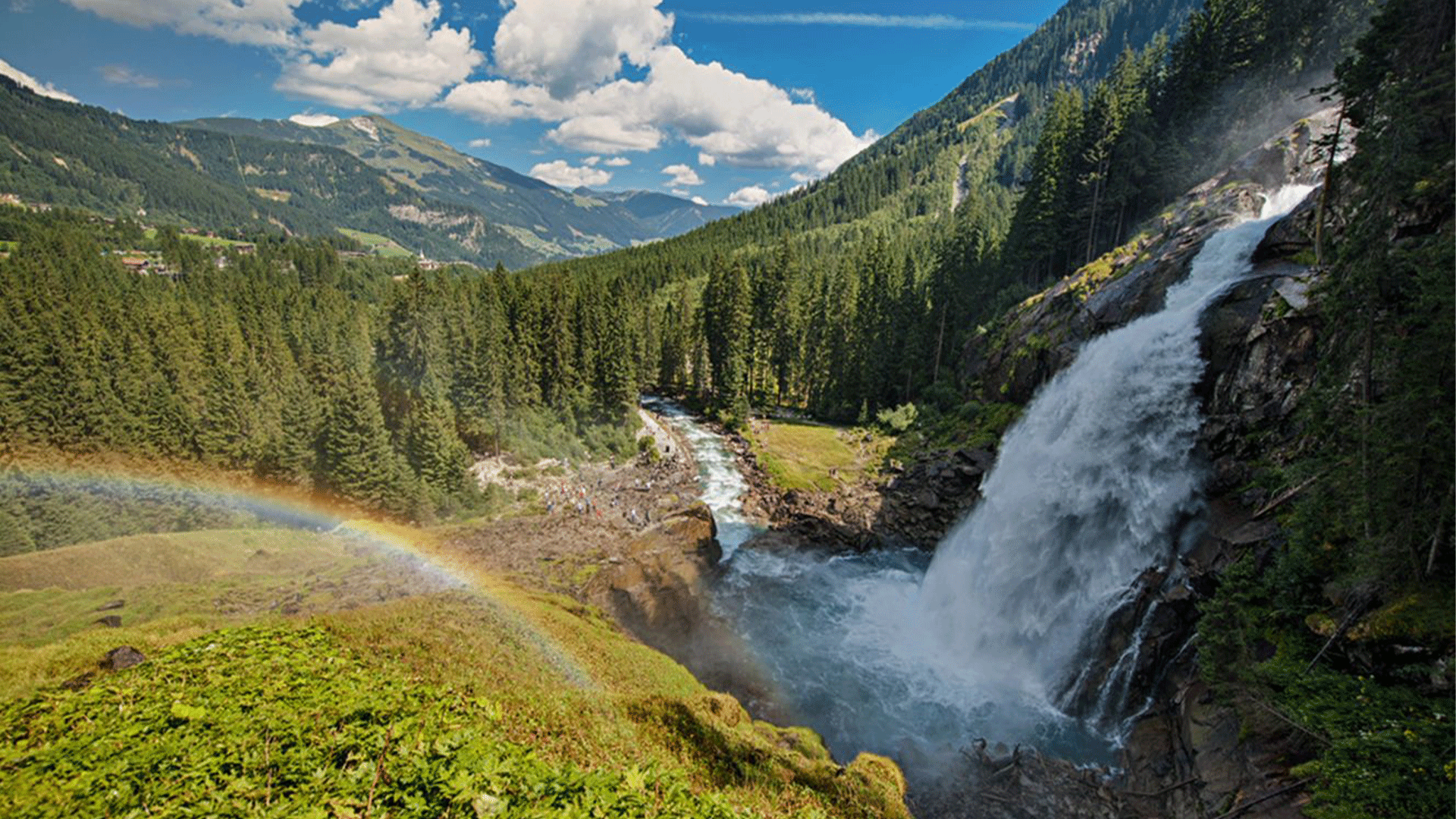 austria-krimml-rainbow-forest-waterfall