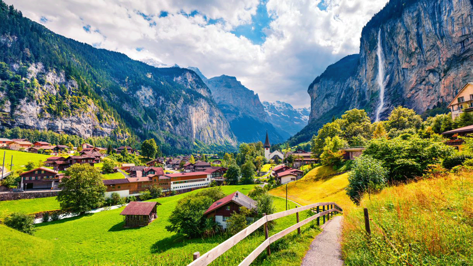 Landscape of Lauterbrunnen, Switzerland
