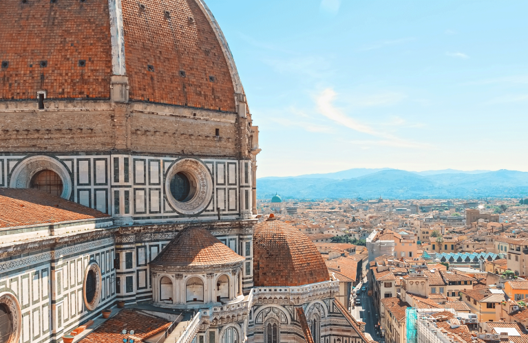 Florence vanaf de klokkentoren van de Duomo
