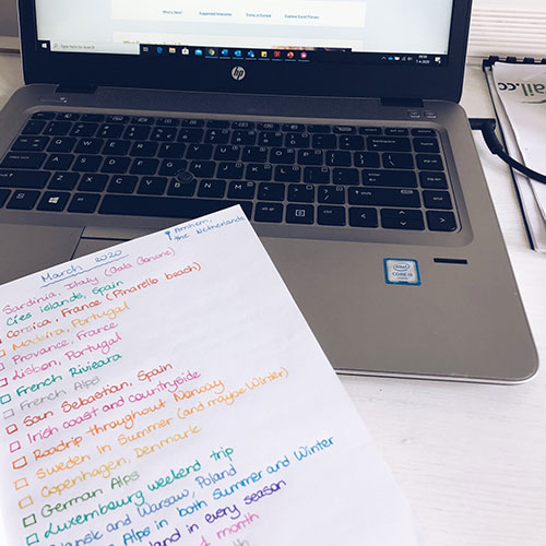 Slavena: 'Now that we're working from home, I've had time to start working on this colourful bucketlist!'