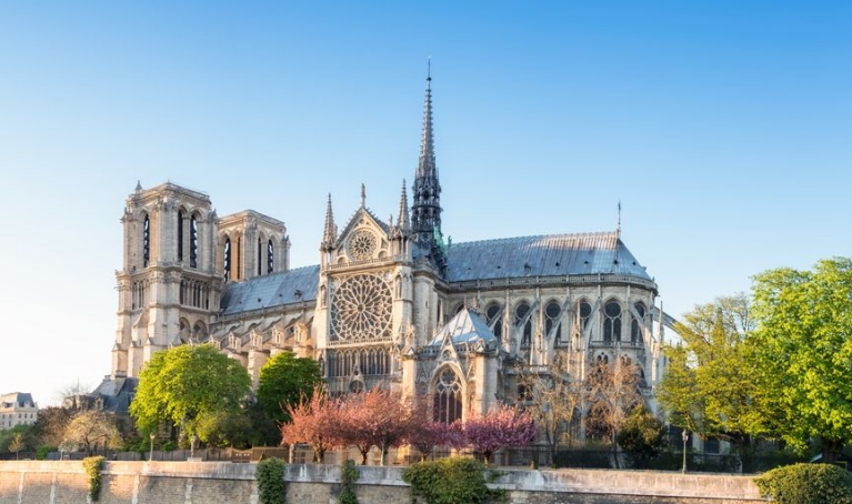 Notre Dame in spring