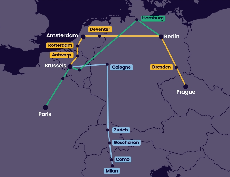 European Sleeper Map