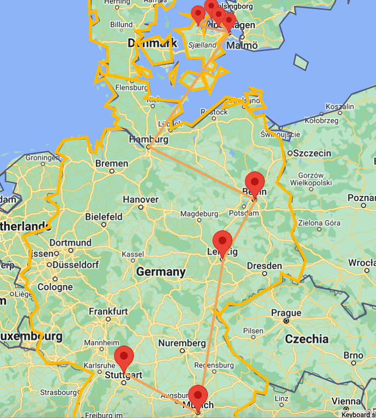 Itinerario autunnale attraverso Germania e Danimarca