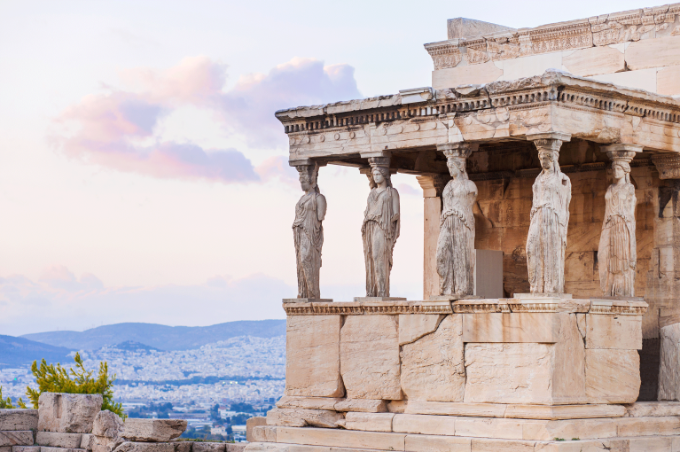 Die Akropolis im Zentrum von Athen