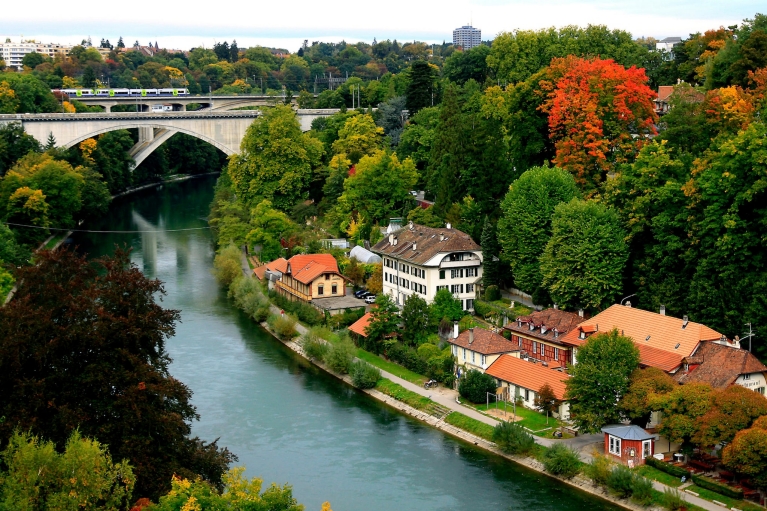 Rivier de Aare in Bern