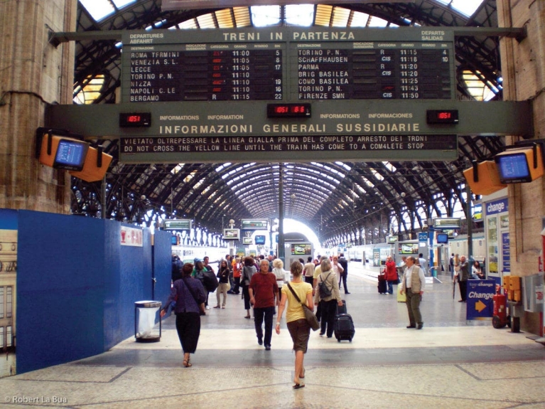 Inside Milan's central station