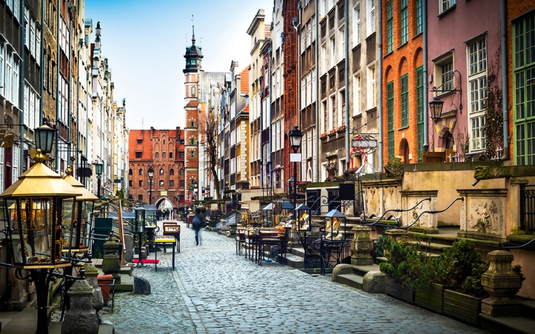 Calles adoquinadas de Gdansk
