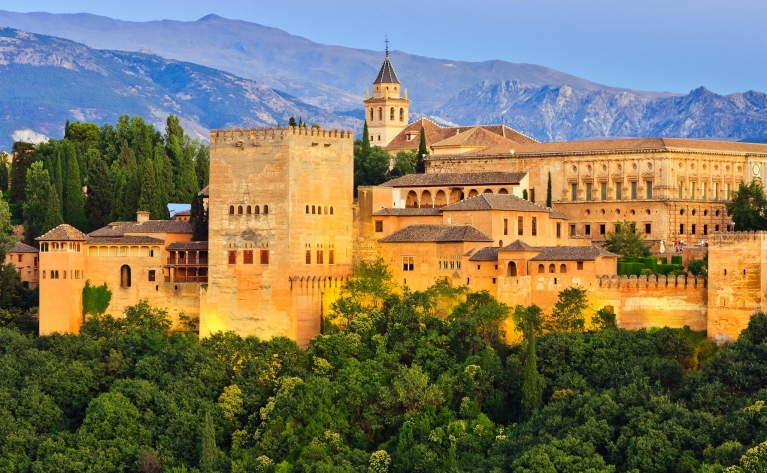 Het Alhambra-paleis in Granada, Spanje