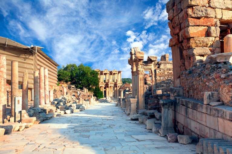 Oude ruïnes in Efeze
