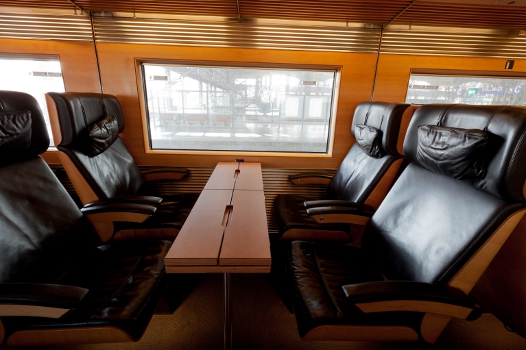 Interior of ICE high-speed train 1st class