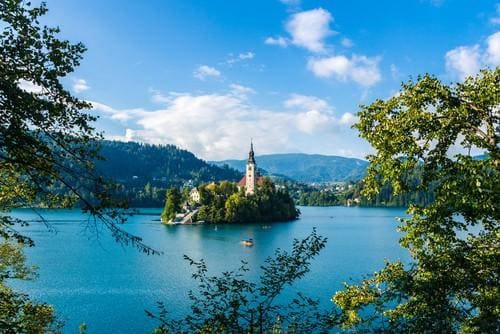 Le lac de Bled en été