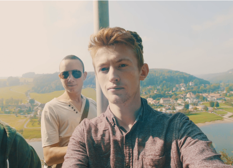 Ruairi en zijn vriend- Bastei brug