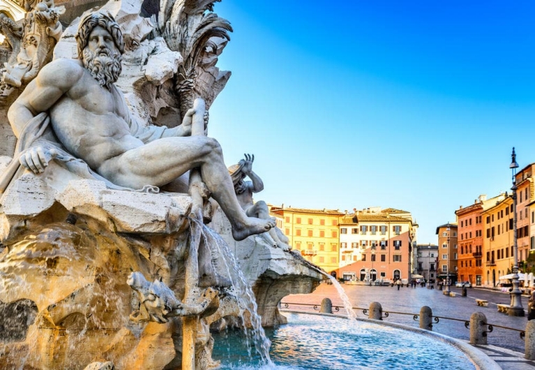 Fontein op de Piazza Navona | 24 uur in Rome