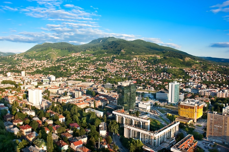 Uitzicht op Sarajevo