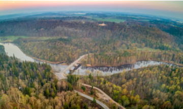 Ligatne's forest surroundings