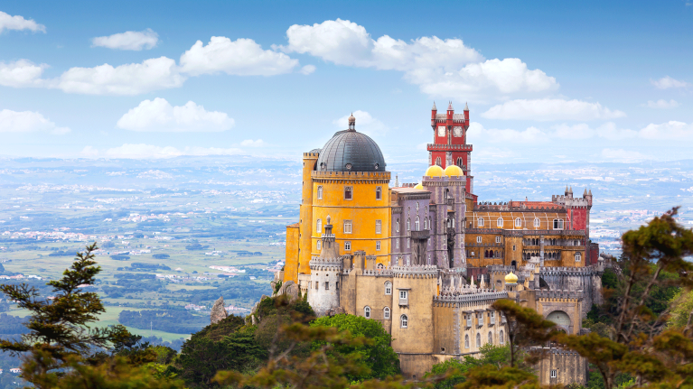 portugal-lisbon-sintra-pena-palace-panorama