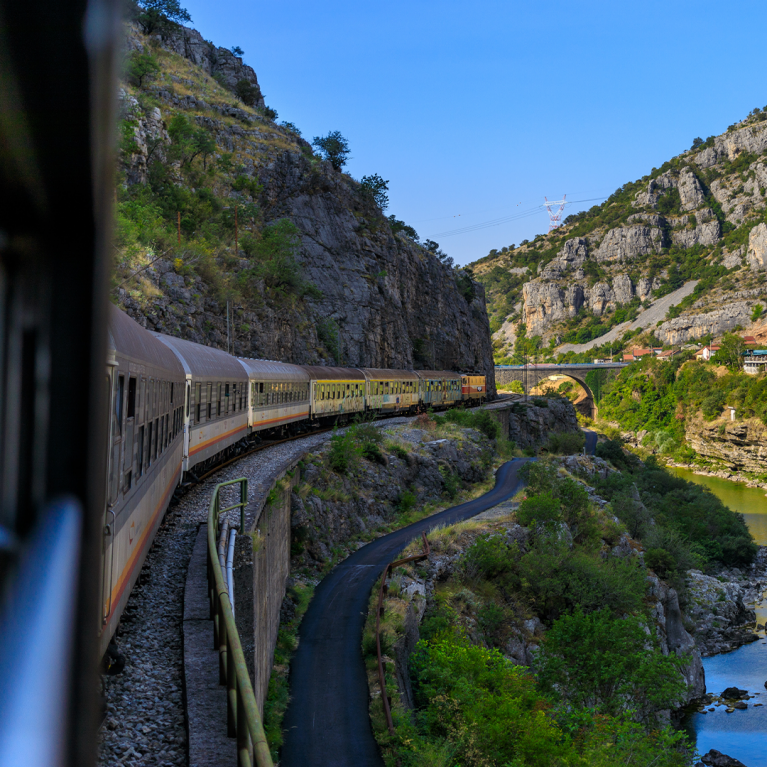 square-montenegro-serbia-railway-mountain-view