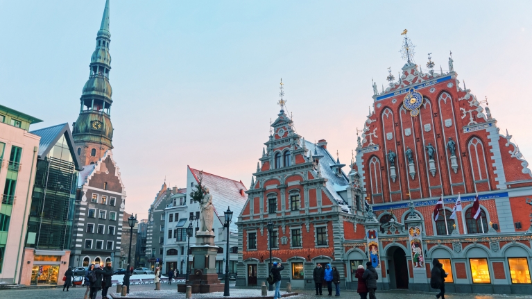 latvia-riga-old-town-hall-square-winter-tourists