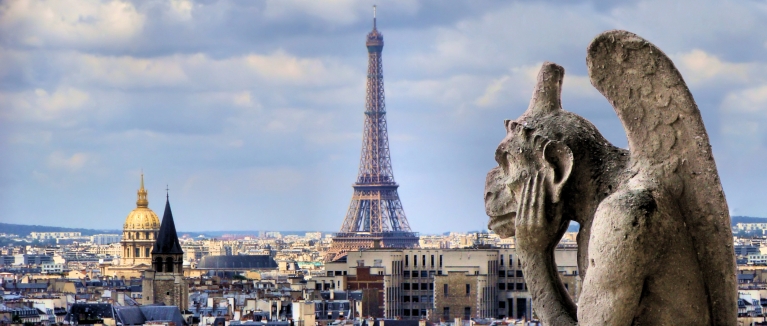 Gargoyle overlooking Paris