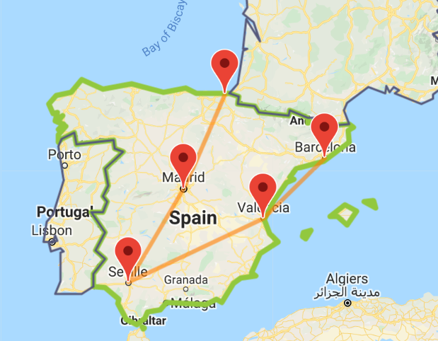 Spain foodie map