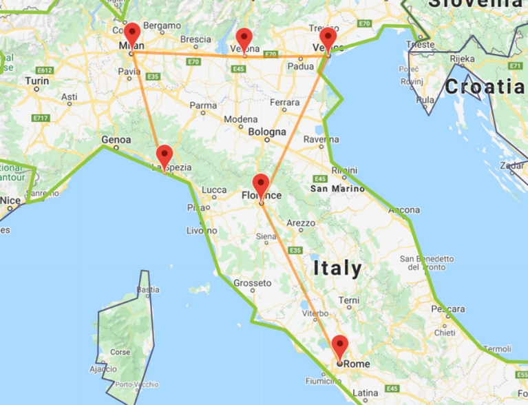 la-bella-italia-trip-planner-map
