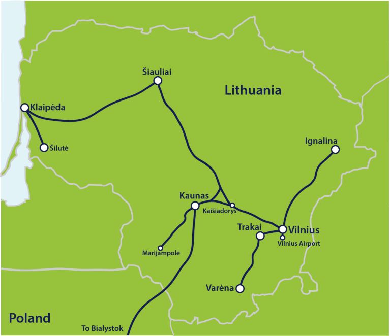 Map lithuania trains updated aug19