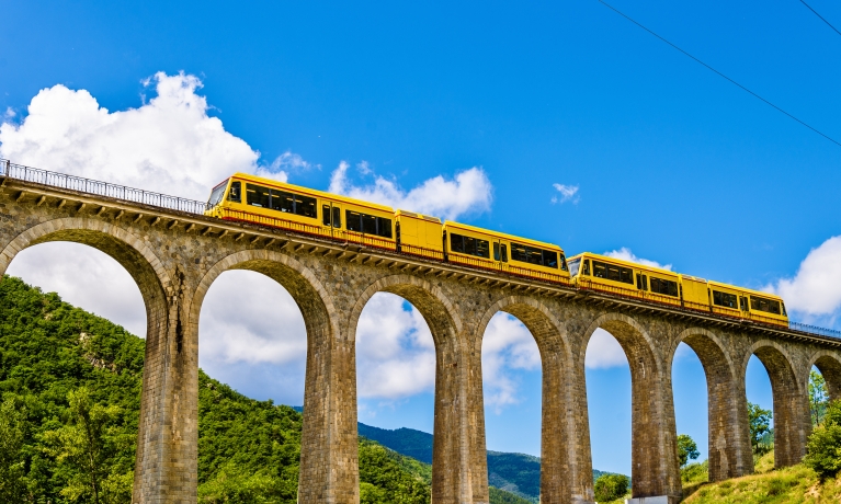 The "yellow train" in the Pyrenees